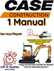 CASE 35 MINI MIDI CRAWLER EXCAVATOR SERVICE REPAIR SHOP MANUAL PDF USB