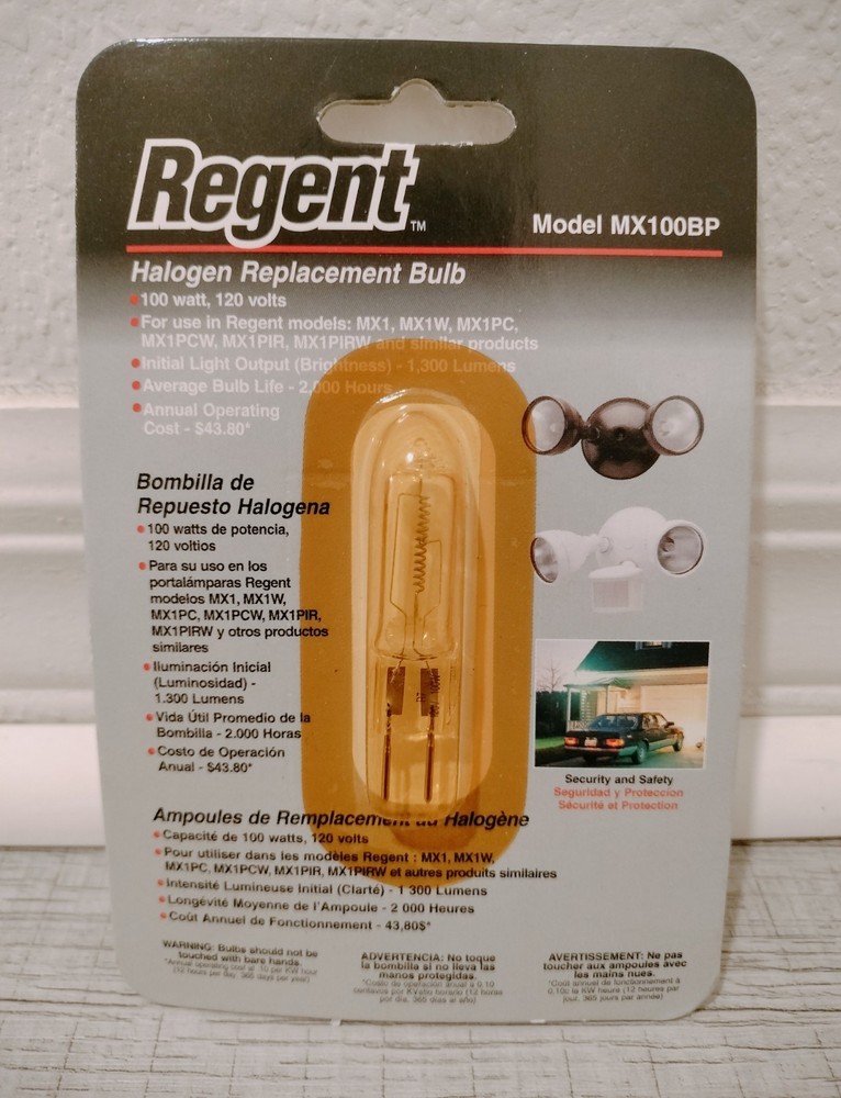 Regent Halogen Light Bulb 100w 120 Volts Mx100bp Mx1 Mx1w Mx1pc Mx1pir Mx1pirw