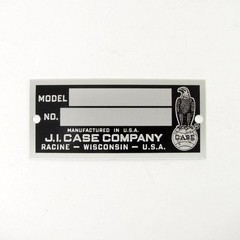 Genuine Original JI Case Tractor Model Serial Number Plate Blank VTG Part Tag