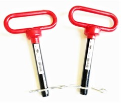 2 GOLIATH INDUSTRIAL RED HANDLE 5/8 X 4″ TRACTOR HITCH PINS WAGON TRAILER RHP58S