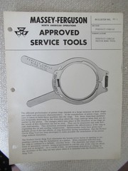 Massey Ferguson MF Tractors Service Tools Catalog Brochure Circle Piston Ring