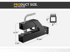 2” Trailer Hitch Receiver For Forklift Bucket & Tractor Bucket,2200 LBS,Bolt On