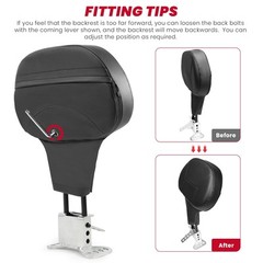 2009-2025 Adjustable Driver Rider Backrest compatible with Harley Davidson To…