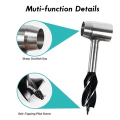 1×6.7 Inch Bushcraft Hand Auger Wrench Manual Hole Maker Hand Auger Wood Drill