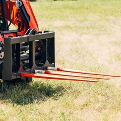 Titan Attachments HD Skid Steer Hay Frame Attachment, Three 39″ Hay Spears