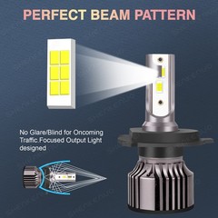 Pair High/Low Beam Bright 6000K LED Bulbs for JD Deere 1023E, 1025R,1026R, 2025R