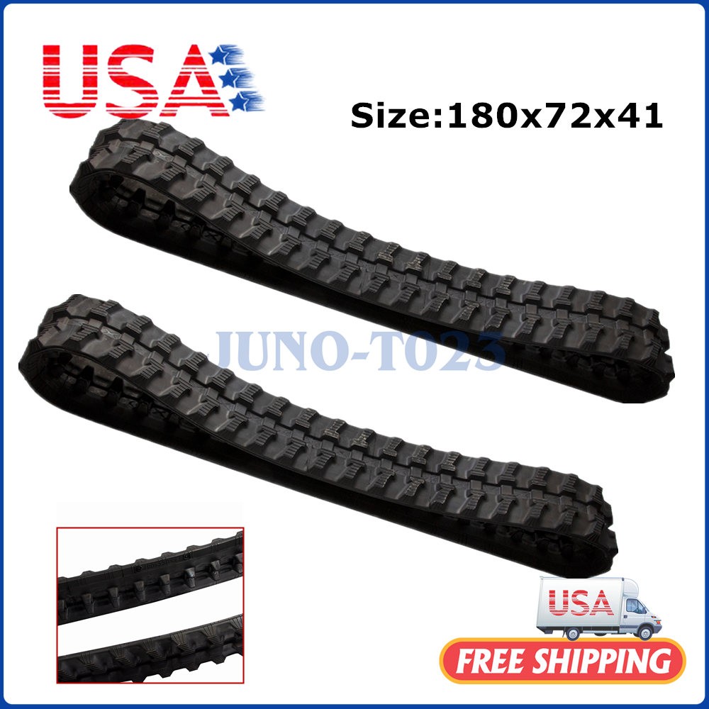 2PK Heavy Duty Rubber Tracks w/ 180x72x41 for AGT CBT23 CRT23 Mini Skid Steers
