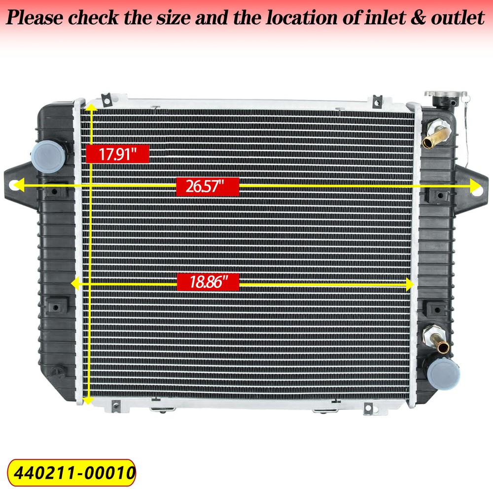 RADIATOR FIT 2012-UP DOOSAN DAEWOO FORKLIFT G20P-5 GM 3.0L LP #440211-00010