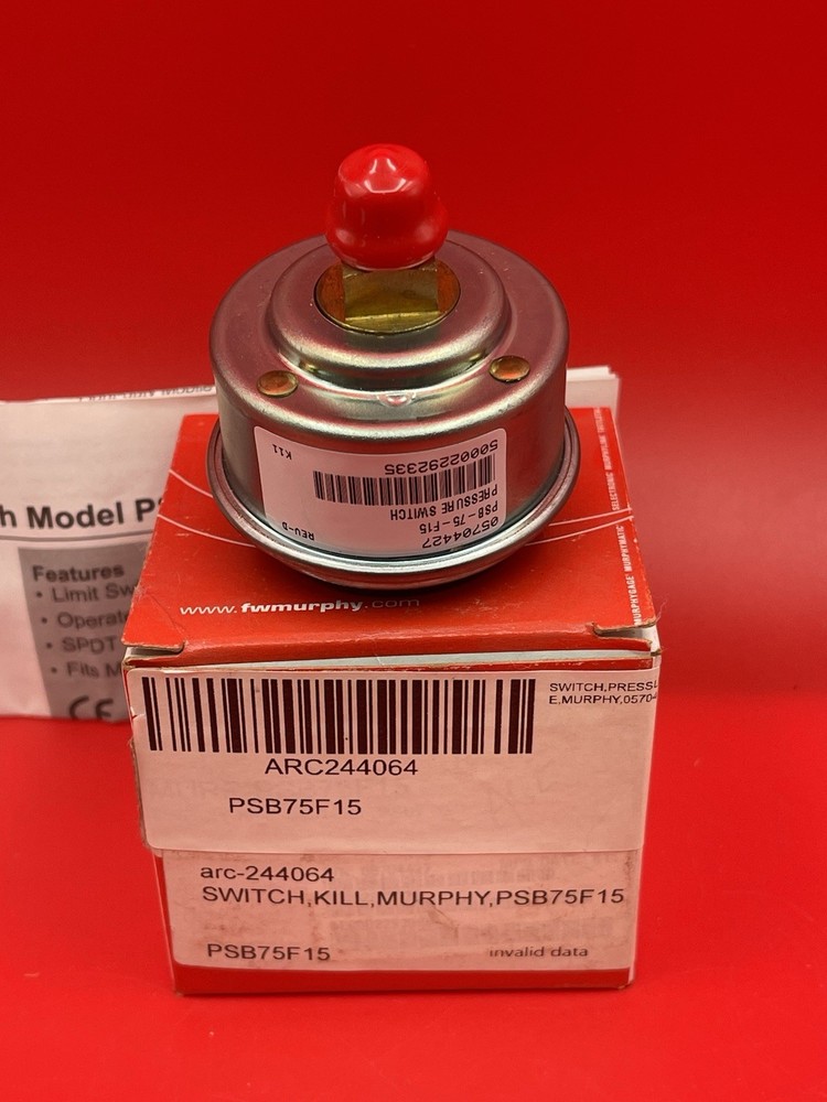 Murphy PSB-75-F15 Pressure Switch Direct Mount 150 PSI Max 05704427 Model PSB