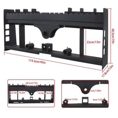 45″ 2500lbs Skid Steer Pallet Fork Frame Fit For Kubota Bobcat Loaders Tractors