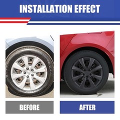 16 Inch Rim Covers Matte Black Set of 4 for 09-25 Toyota Corolla Hubcaps