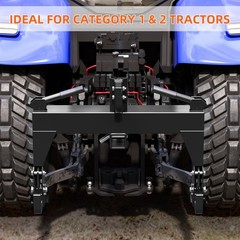 Quick Hitch for Tractors for Cat 1 & 2,3-Point Hitch Attachment W/2 Receivers