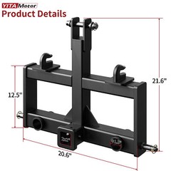 2″ Receiver Hitch Drawbar W/ 2 hay spear holes for CAT 0 & 1 tractors 3000 LBS