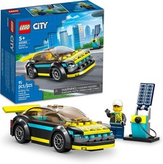 LEGO City Electric Sports Car 60383, Toy for 5 Plus Years Old Boys and Girls, Ra