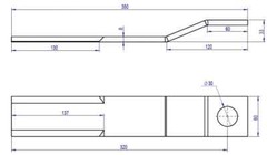AGT-RC72 Skid Steer Brush Cutter Blades, 8mm Thick Steel, Free Shipping