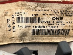 5-677X Dana SPICER *PARTIAL* U-JOINT Cross Bearing International 1696917C91