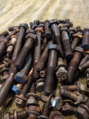 1965-1975 Ford 2000, 3000 six pounds of Miscellaneous tractor bolts.