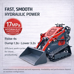 TYPHON STOMP 505 Mini Skid Steer Loader Tracked Hydraulic 13.5HP B&S 420cc Gas