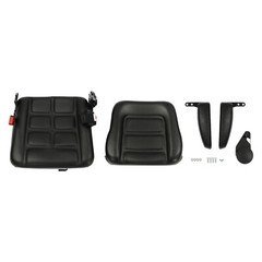 Black Forklift Seat Heavy Duty Vehicle Seat Adjustable 35-180°Tractor Seat