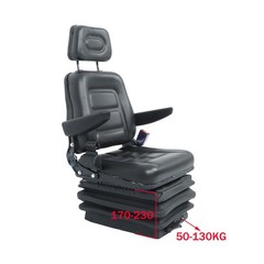 Forklift Tractor Seat Suspension Adjustable Backrest Armrest Safety Belt
