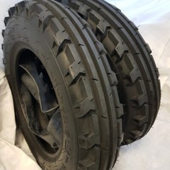 6.00×16, 6.00-16, (2 TIRES + 2 TUBES) 8 PR ROAD CREW KNK-30 4-Rib Tractor Tires