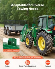 VEVOR Pallet Fork Frame Attachment with 36-inch Skid Steer Forks for JD Tractors