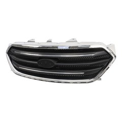 Front Grille Upper Grill Assembly Matte Black with Chrome Trim 2013-2019 Taurus