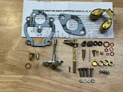 Allis Chalmers B,C,D10,D12 Zenith CompleteCarburetor kit 10902, 10903 W/Float