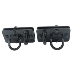2 Pack Tractor Bucket Hooks with Tie down Ring, Grade 70 Forged Steel Black