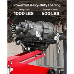 1000lbs Low Profile Transmission Jack 0.45 Ton 360° Swivel Wheels Garage Lift