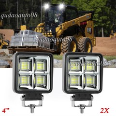 2PCS 4″ Square LED WORK LIGHT fit CAT Skid Steer 289D3 277D 289D 226D 249D 297D2