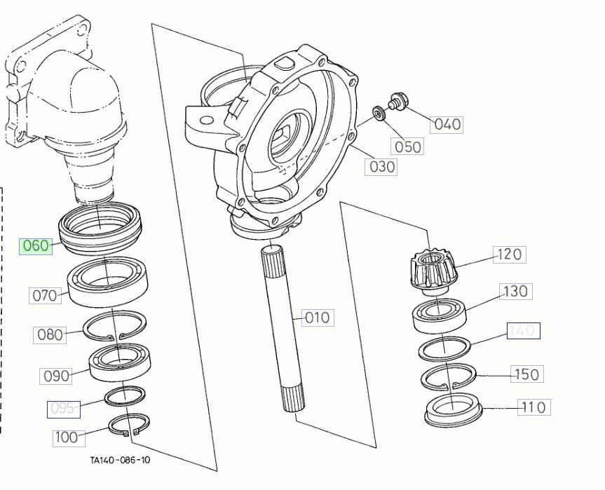 New Steer Knuckle Seal Fits Kubota MX4700 Series Tractor