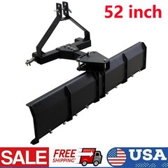 3 Point Rear Grading Blade for Tractor Cat 0 & Cat 1 Scraper Steel 52″ Width