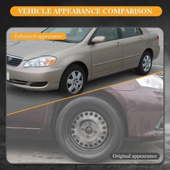15 Inch Snap On Hubcaps for Toyota Corolla 2005-2008 Silver Steel Wheels