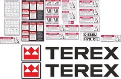 Terex BT3670 Decal Kit