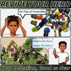 Replacement Parts for Vintage Action Figure Joints & Waistbands: Mixed