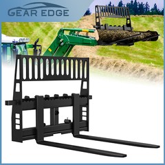 48″ Quick Tach Skid Steer Tractor Pallet Fork Frame & Blades 4500lbs Capacity
