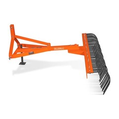 MechMaxx 84″ Landscape Rake with 42 Tines 3 Point Hitch Tractor Attachment, LR84