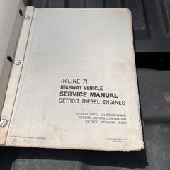 Detroit Diesel In-Line 71 Engine Maintenance & Service Manual Set