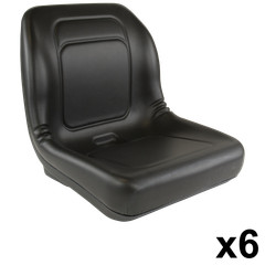 Black Seat Pack of 6 LGT100BL fits John Deere 70 7775 8875 332E 332D 332 328E