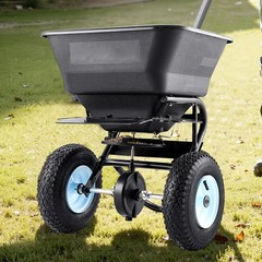 Uimoso Walk-Behind Fertilizer Spreader 100LB,Adjustable 0-9.8ft Spread Width