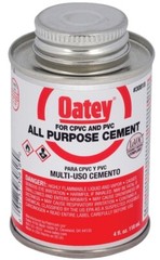 Oatey All Purpose Cement For CPVC And PVC 30818 4 Oz. Can, Clear