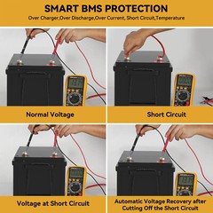 12V 200AH LiFePO4 Deep Cycle Lithium Battery BMS for Solar Panel RV Off-grid US
