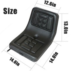 Low Back Lawn Mower Tractor Seat w/Slide Tracks For Husqvarna Cub Cadet MTD Toro