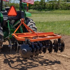 Titan Attachments 3 Point 5ft Notched Disc Harrow Plow Attachment for Cat 1