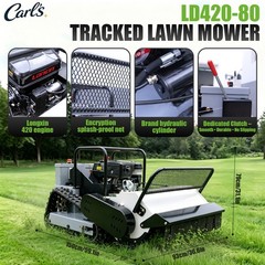 15HP Remote Control Crawler Mower 65° Climbing Brush Cutter Tracked
