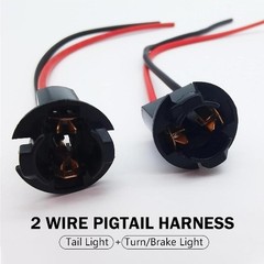 Pre-Wired Bulb Socket with Pigtail Wire, Plastic and Pure Copper License Plate o