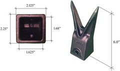 JMA X156WTL Bucket Teeth Fits Hensley Excavator Twin Tiger Ground Engaging