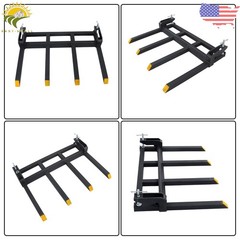 For Tractor Skid Steer Buckets Universal 2500lbs 42″ Clamp on Heavy Debris Fork