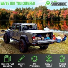 Jeep Gladiator Soft Tonneau Cover 5ft Trifold Alien Sunshade